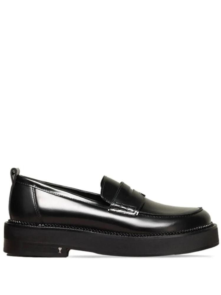 AMI Paris anatomical toe leather loafers - Black Cover