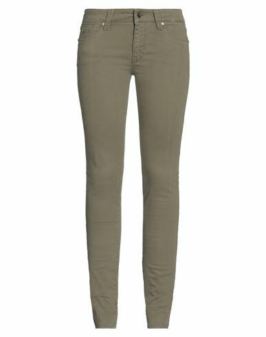 Tramarossa Woman Pants Sage green Cotton, Elastane Cover