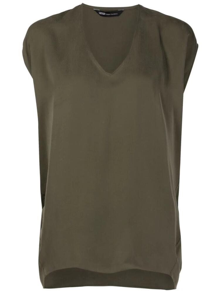 Uma | Raquel Davidowicz V-neck sleeveless top - Green Cover