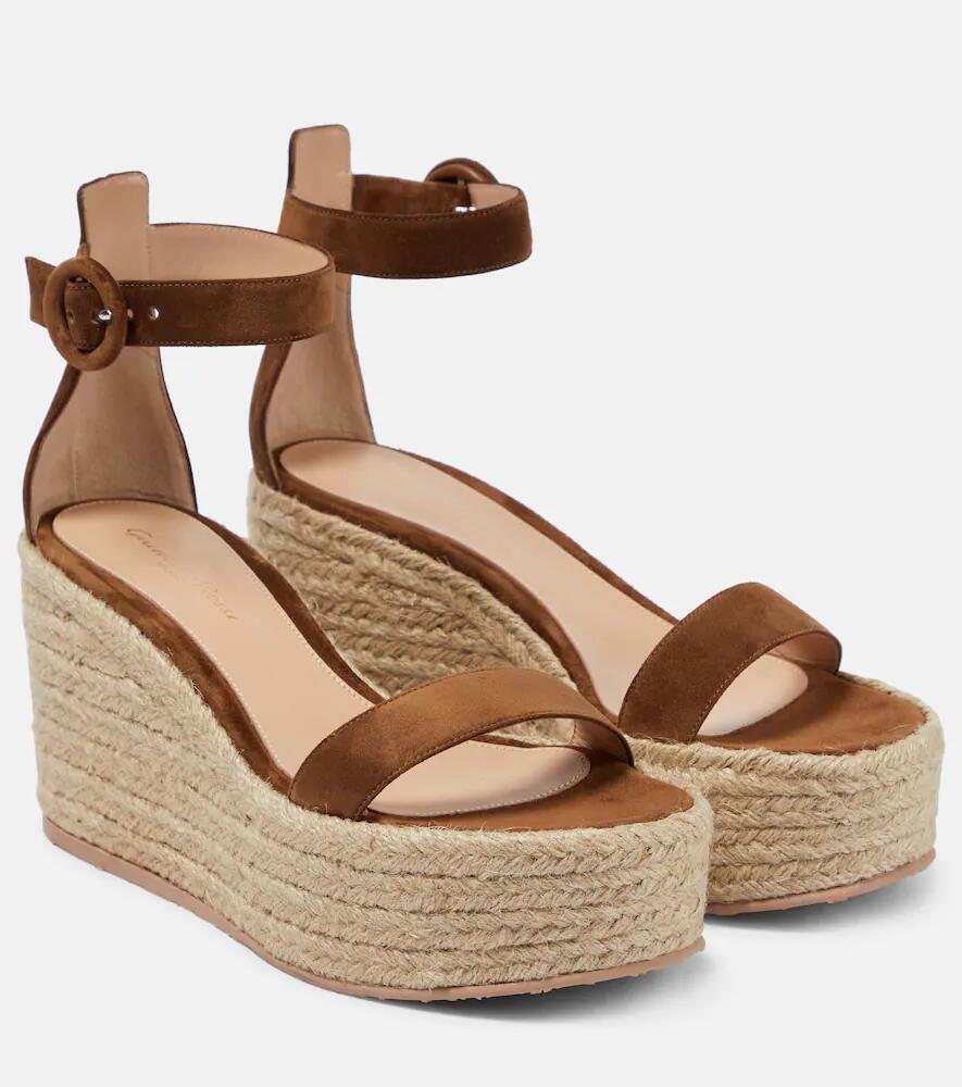 Gianvito Rossi Portofino suede espadrille wedges Cover