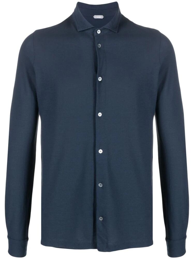 Zanone long-sleeved cotton shirt - Blue Cover