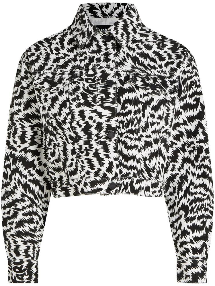 Karl Lagerfeld zebra-print denim jacket - Neutrals Cover