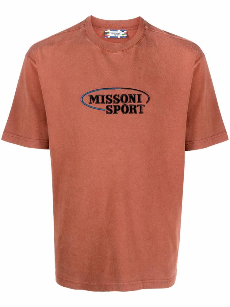 Missoni embroidered-logo cotton T-shirt - Brown Cover