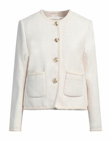 Dunst Woman Jacket Ivory Cotton, Wool, Polyester, Nylon Cover