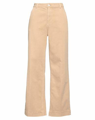 Guess Woman Jeans Sand Cotton, Polyester, Elastane Cover