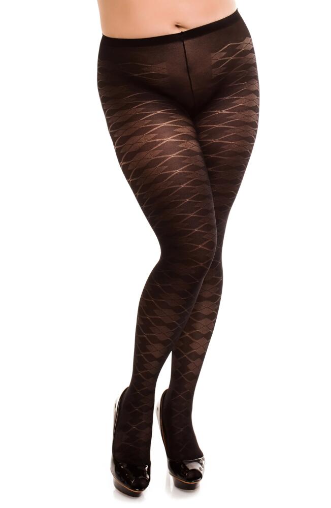 Glamory Hosiery Dune 70 Argyle Tights in Black Cover