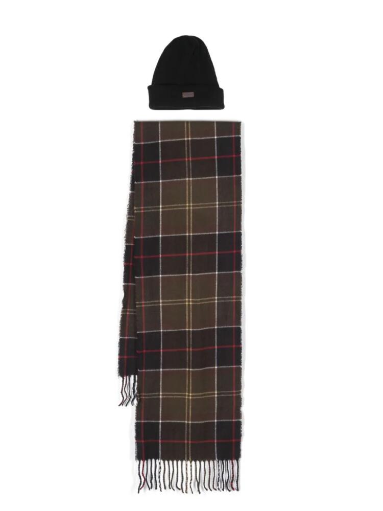 Barbour Swinton beanie & Galingale scarf gift set - Green Cover