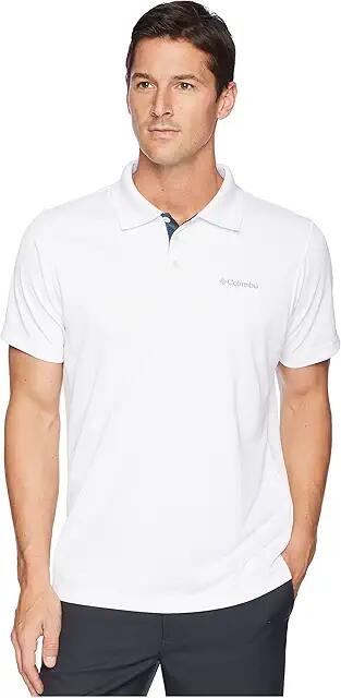 Columbia Utilizer Polo (White/Whale) Men's Short Sleeve Knit Cover