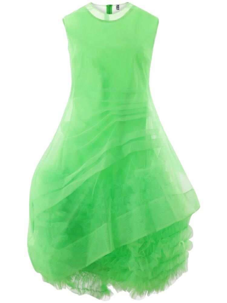 Molly Goddard Asher asymmetric-hem tulle dress - Green Cover