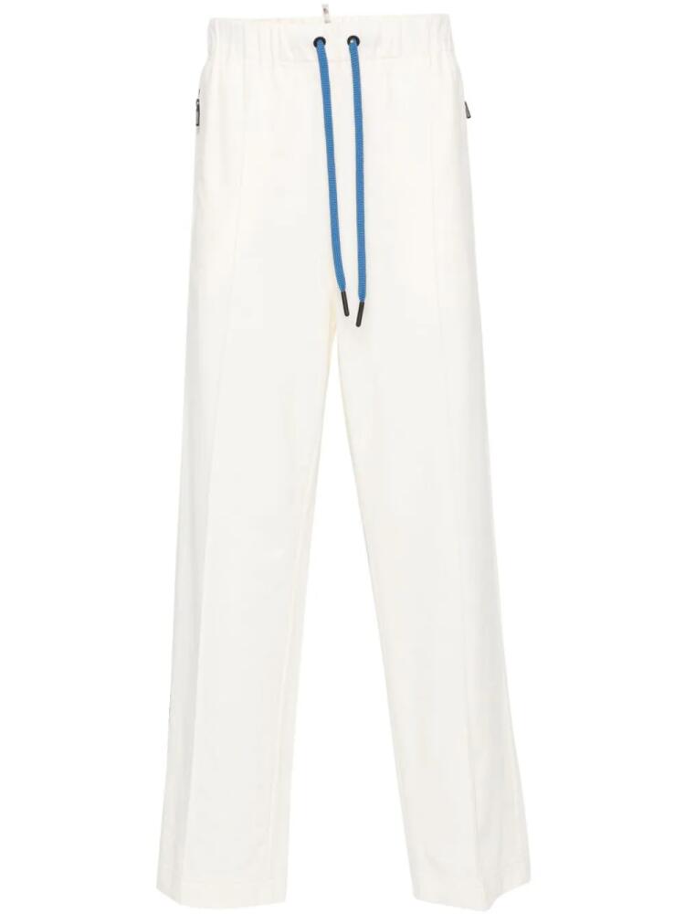 Moncler Grenoble logo-patch cotton track pants - Neutrals Cover