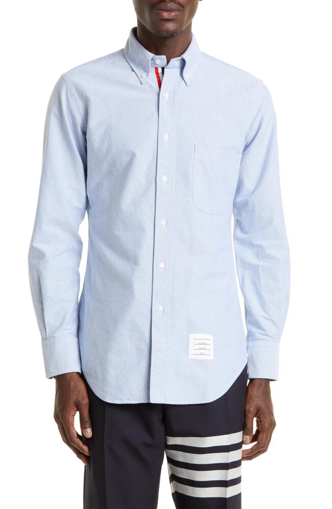 Thom Browne Cotton Button-Down Shirt in Light Blue Cover