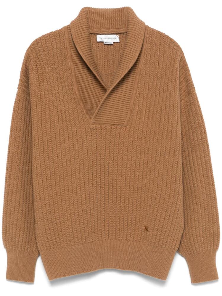 Victoria Beckham split-neck sweater - Brown Cover