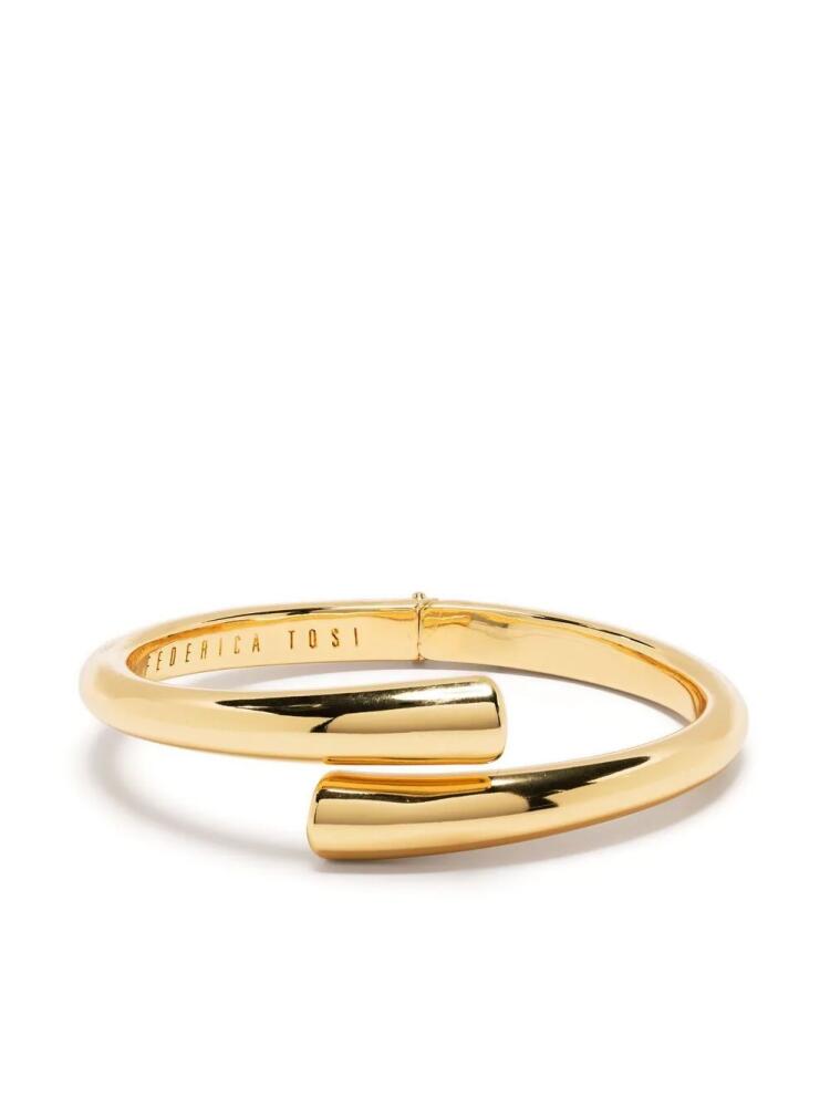 Federica Tosi curved two-sided bracelet - Gold Cover