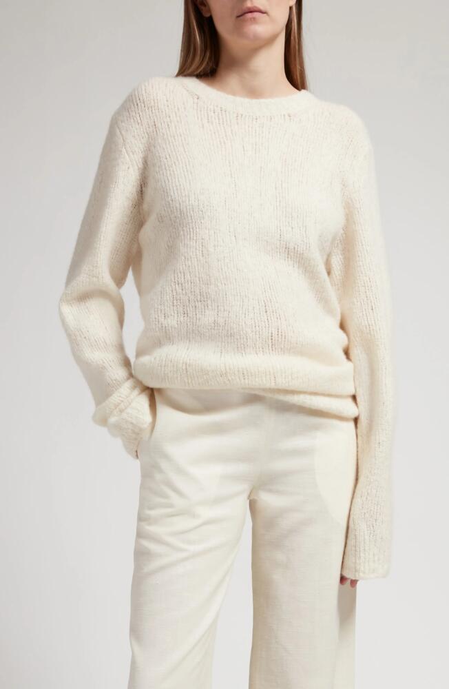 The Row Gersten Cashmere Crewneck Sweater in Greige Cover