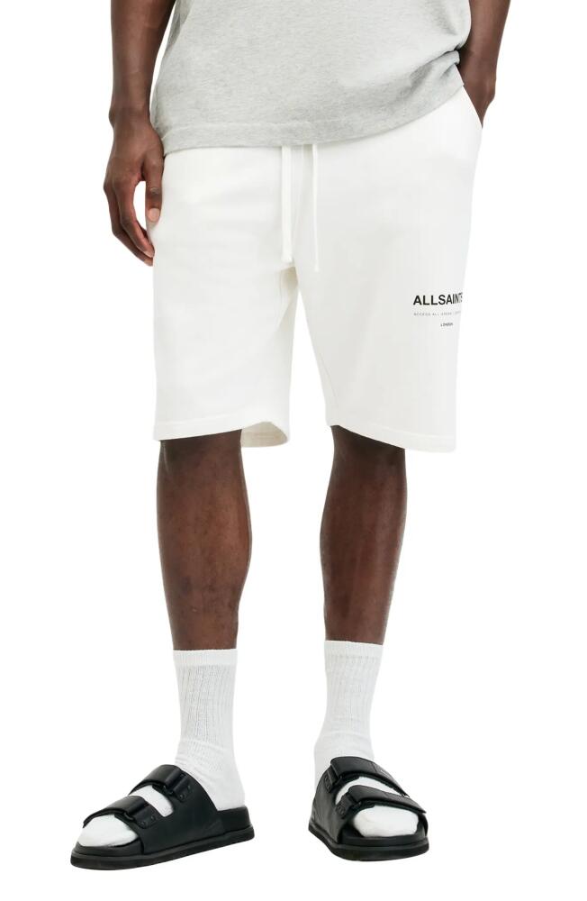 AllSaints Underground Graphic Sweat Shorts in Ashen White Cover