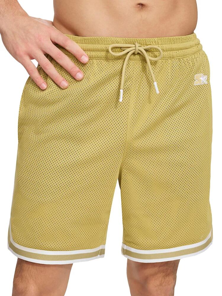 Starter Men's Regular Fit Drawstring Mesh Shorts - Gold Cover