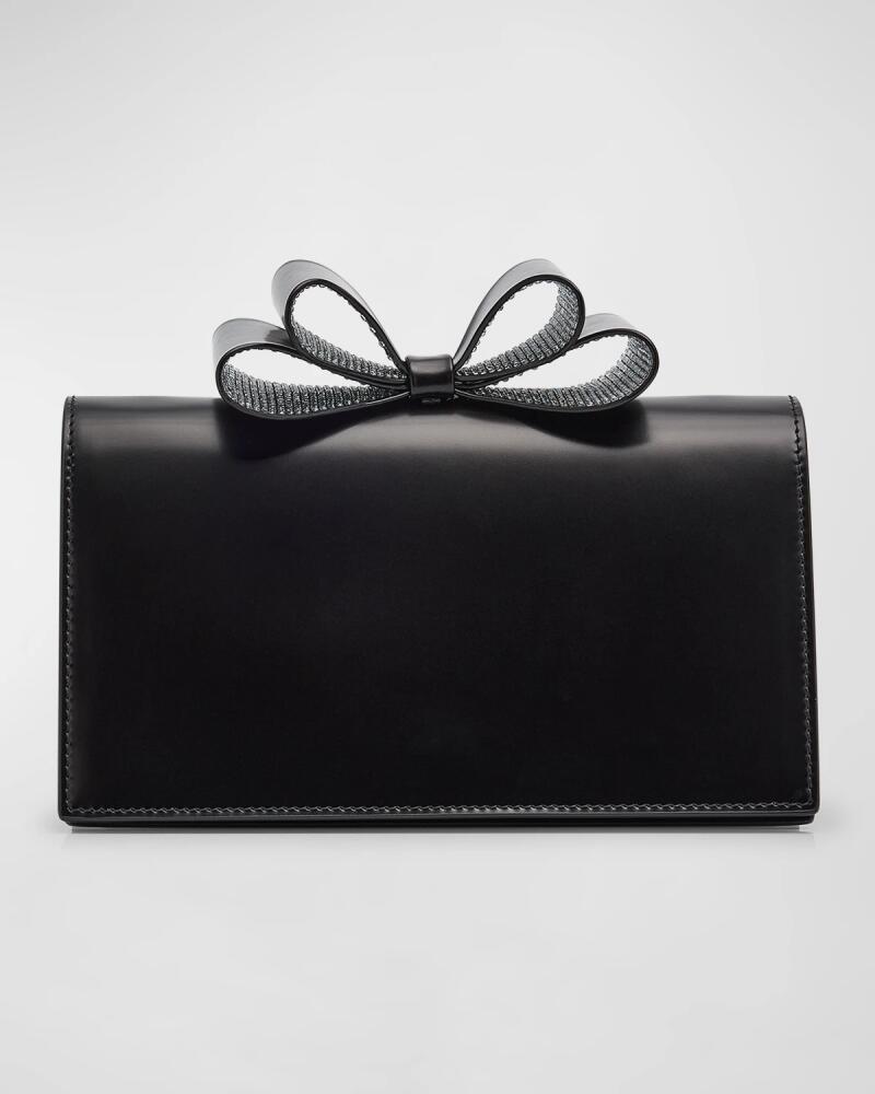 MACH & MACH La Cadeau Small Bow Leather Clutch Bag Cover