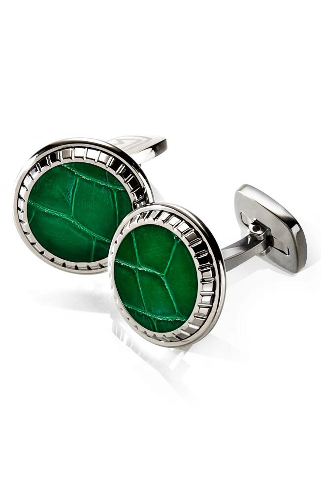 M-Clip® Alligator Cuff Links in Green Cover