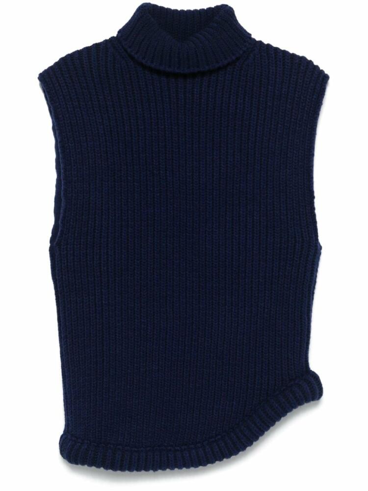 Victoria Beckham roll-neck vest - Blue Cover