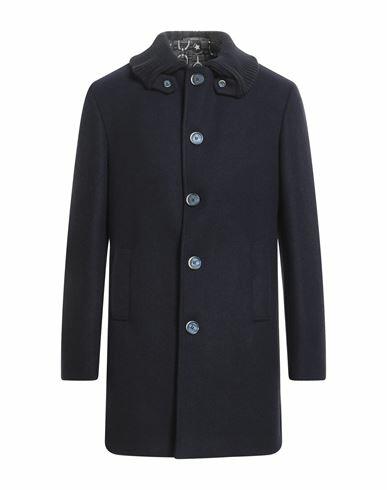 Havana & Co. Man Coat Midnight blue Polyester, Wool Cover