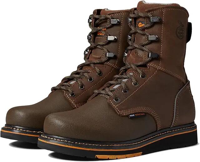 Georgia Boot AMP LT Power Wedge 8 Soft (Brown) Men's Shoes Cover