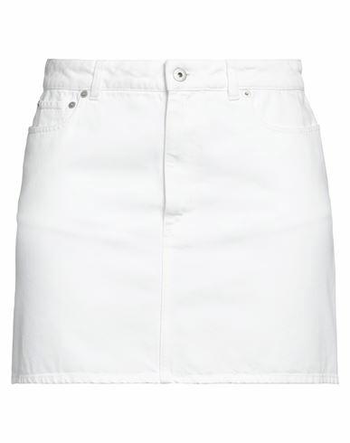 Burberry Woman Denim skirt White Cotton Cover