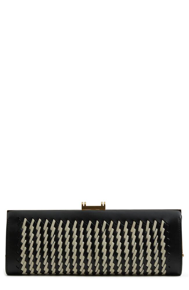 Reiss Grecia Clutch in Black/White Cover