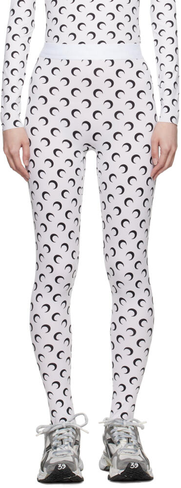 Marine Serre White All Over Moon Leggings Cover