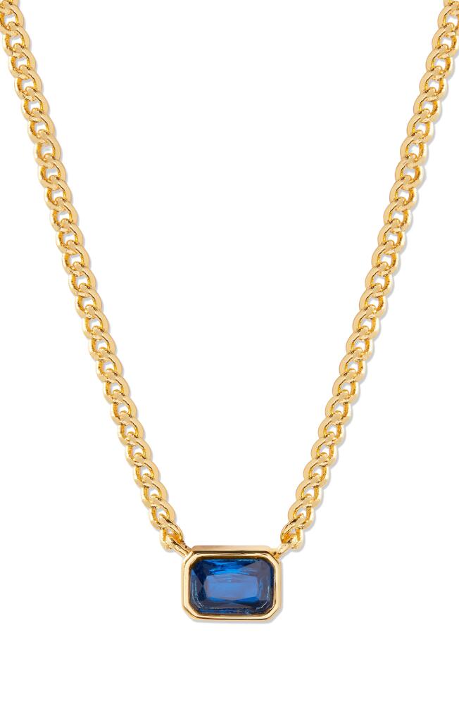 Brook and York Jane Birthstone Pendant Necklace in Gold - September Cover