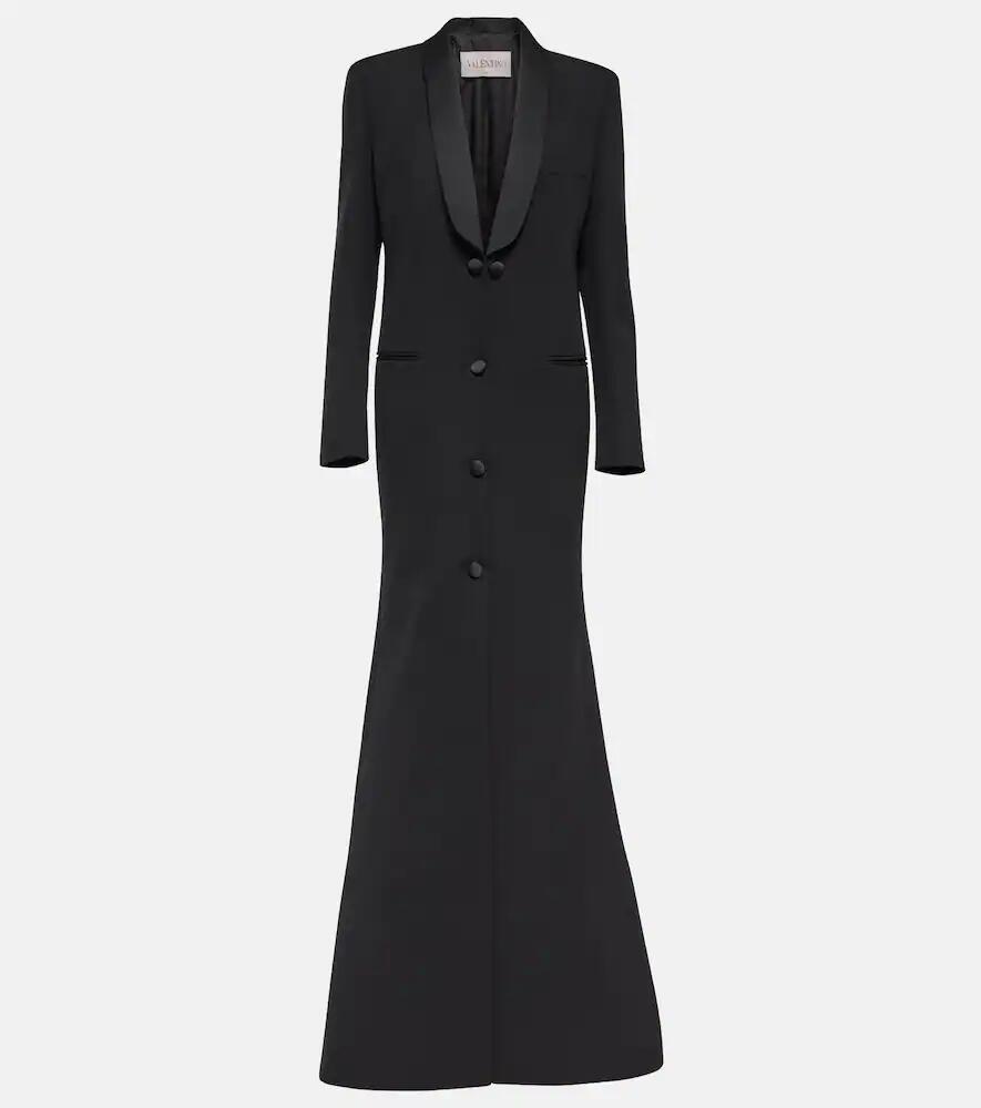 Valentino Shawl-collar wool gown Cover