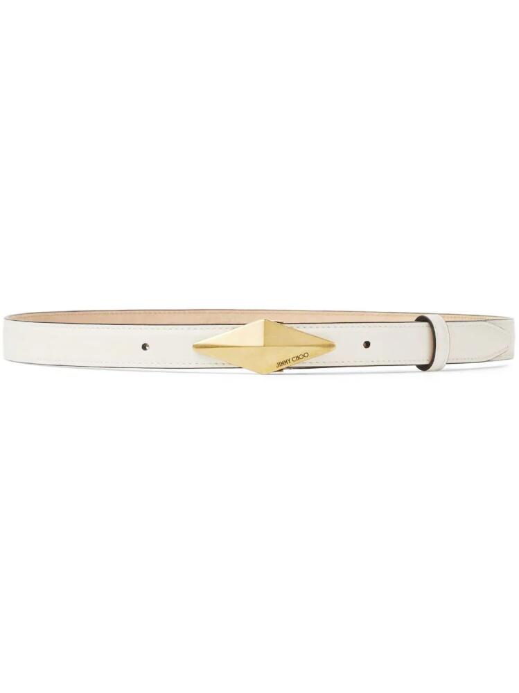 Jimmy Choo Diamond leather belt - White Cover