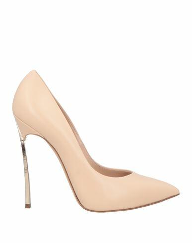 Casadei Woman Pumps Beige Leather Cover