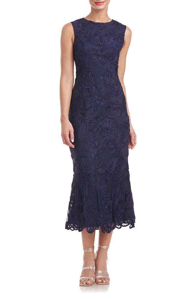 JS Collections Meli Soutache Cocktail Midi Dress in Navy Cover