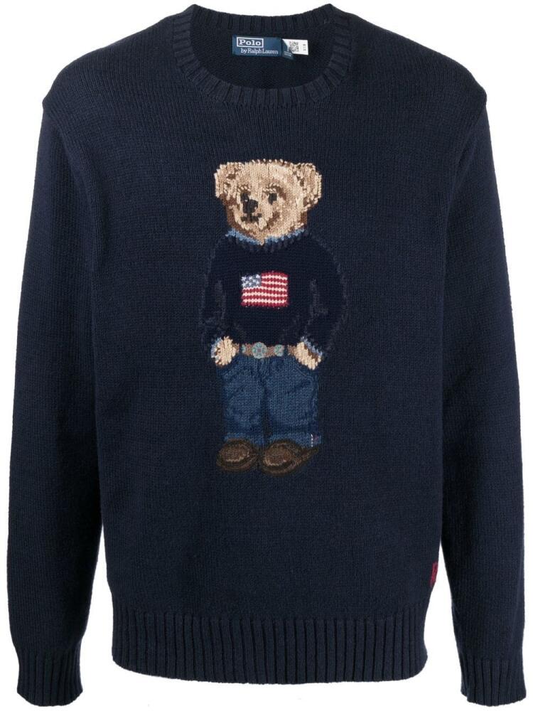 Polo Ralph Lauren Polo Bear motif knitted jumper - Blue Cover