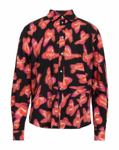 Msgm Man Shirt Orange Cotton Cover