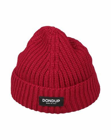 Dondup Man Hat Brick red Wool, Acrylic Cover