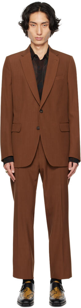 Dries Van Noten Orange Notched Lapel Suit Cover