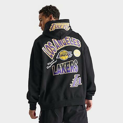 Pro Standard Men's Los Angeles Lakers NBA Turn It Up Hoodie in Black/Black Cover