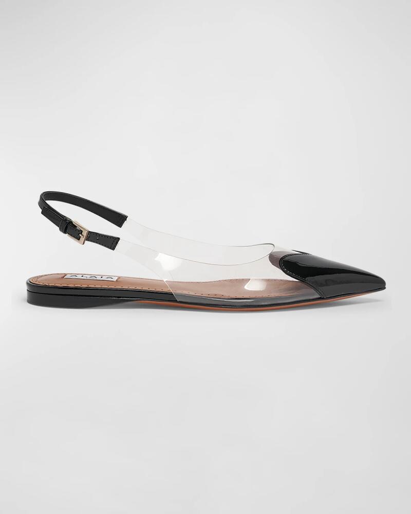 ALAIA Heart Clear Slingback Ballerina Flats Cover