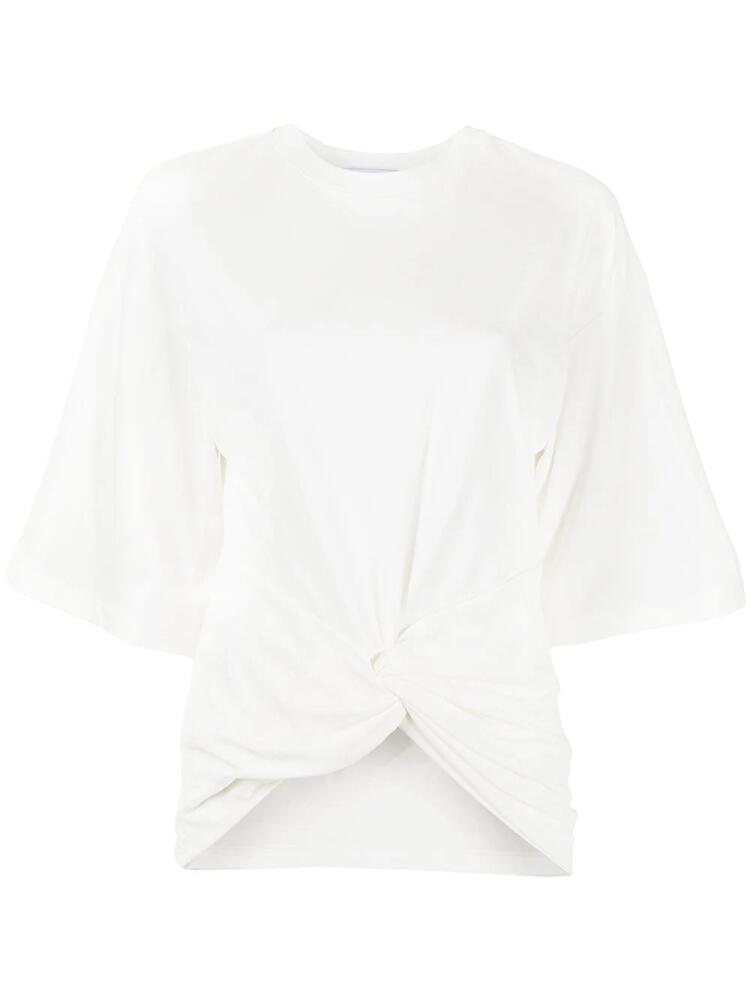 AMBUSH gathered crew-neck T-shirt - White Cover