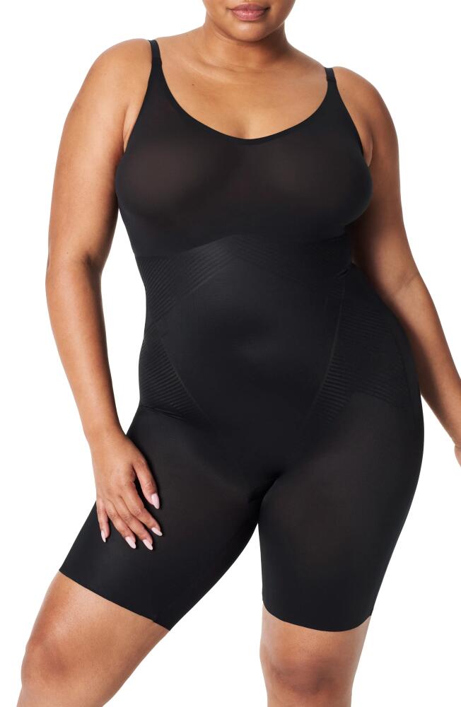 SPANX Thinstincts 2.0 Mid-Thigh Shaping Bodysuit in Very Black Cover