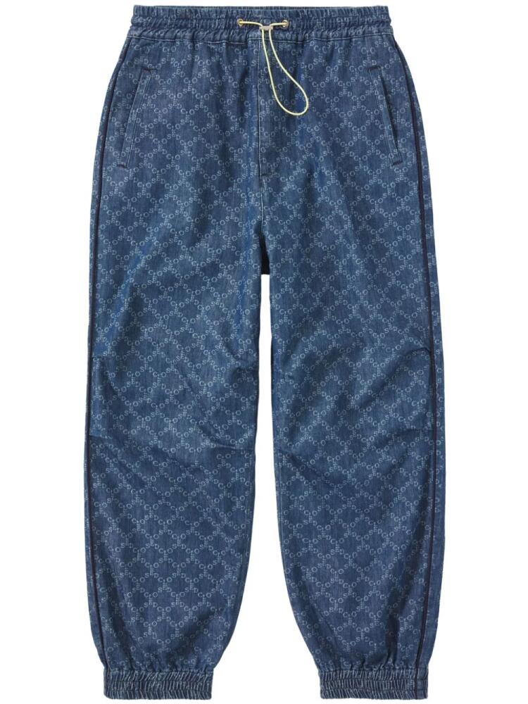 Closed logo-print denim track pants - Blue Cover