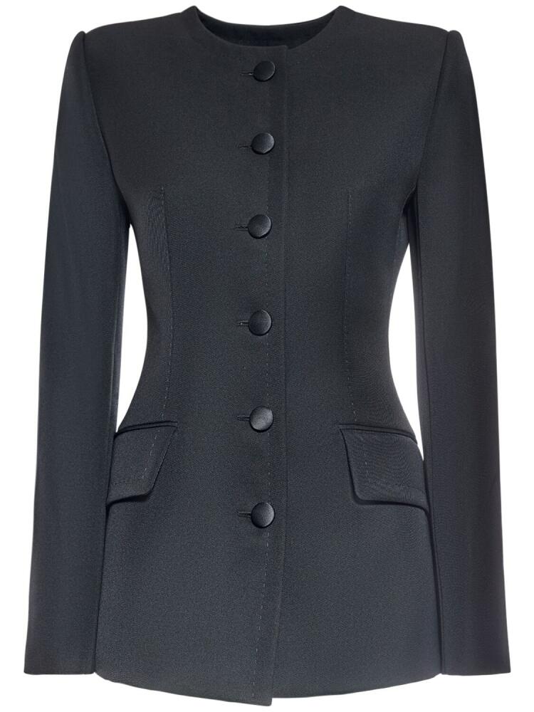 DOLCE & GABBANA Wool Crepe Single Breasted Jacket Cover