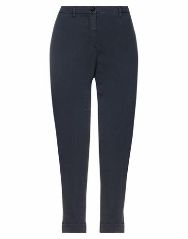 19.70 Nineteen Seventy Woman Pants Midnight blue Cotton, Elastane Cover