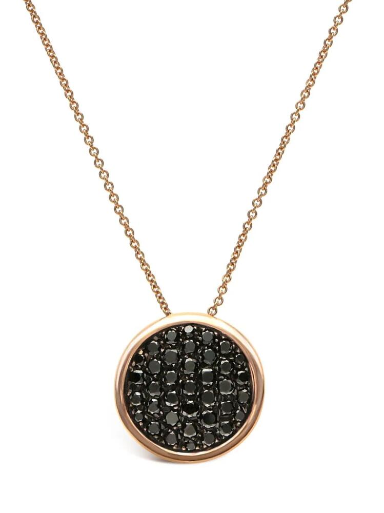 LEO PIZZO 18kt rose gold Coin diamond pendant necklace - Pink Cover