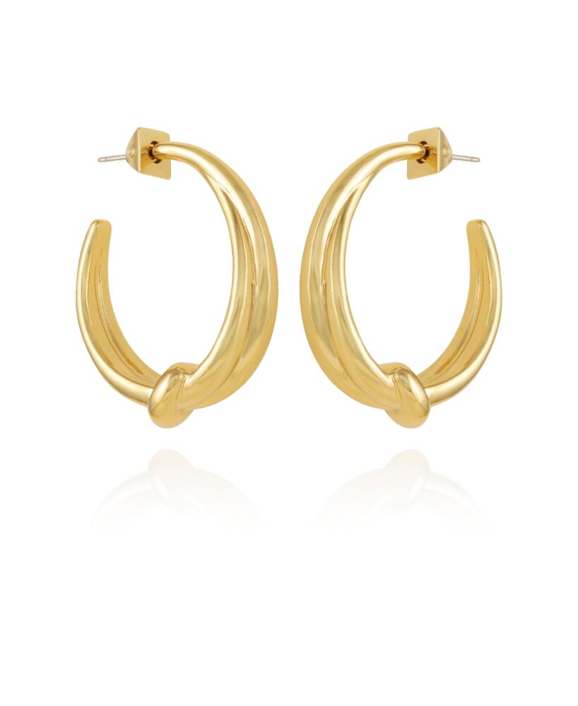 Vince Camuto Gold-Tone Open Knotted Hoop C Earrings - Gold-Tone Cover