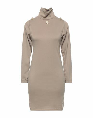 Odi Et Amo Woman Mini dress Dove grey Cotton Cover