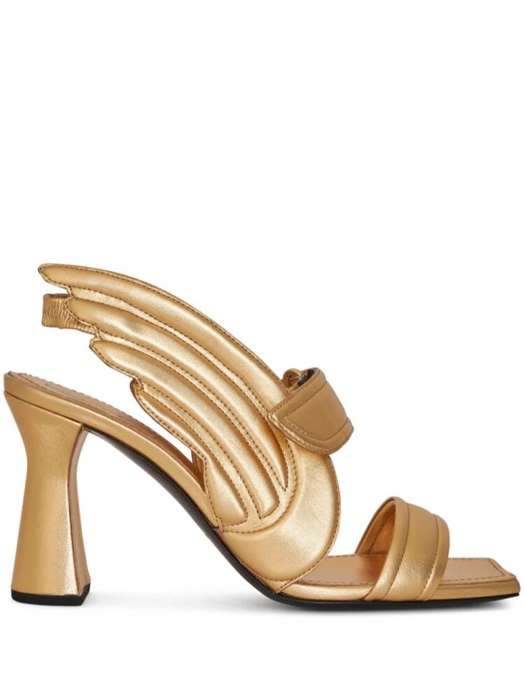 ETRO Pegaso quilted slingback sandals - Gold Cover