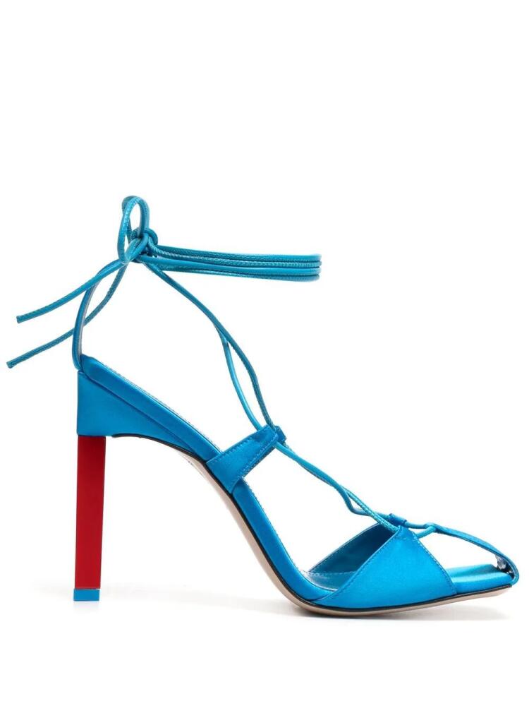 The Attico Adele 105mm lace-up sandals - Blue Cover