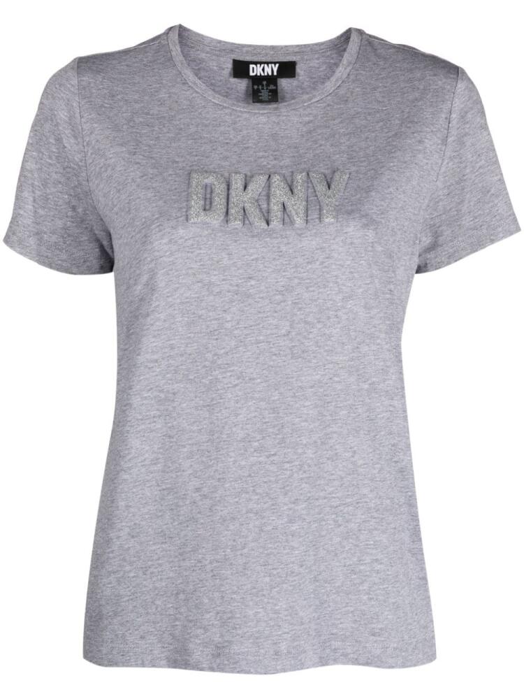 DKNY raised-logo cotton T-shirt - Grey Cover